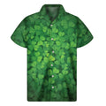Irish Clover St. Patrick's Day Print Men's Short Sleeve Shirt