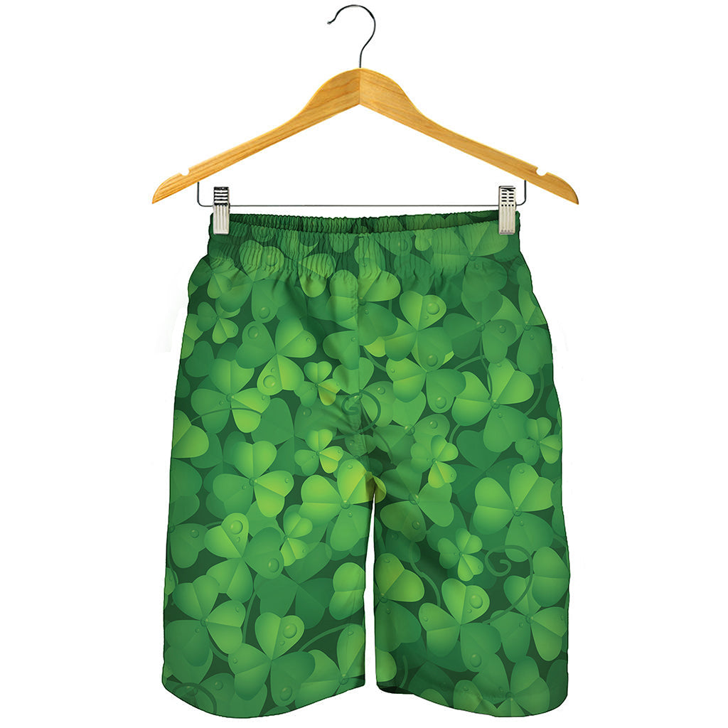 Irish Clover St. Patrick's Day Print Men's Shorts