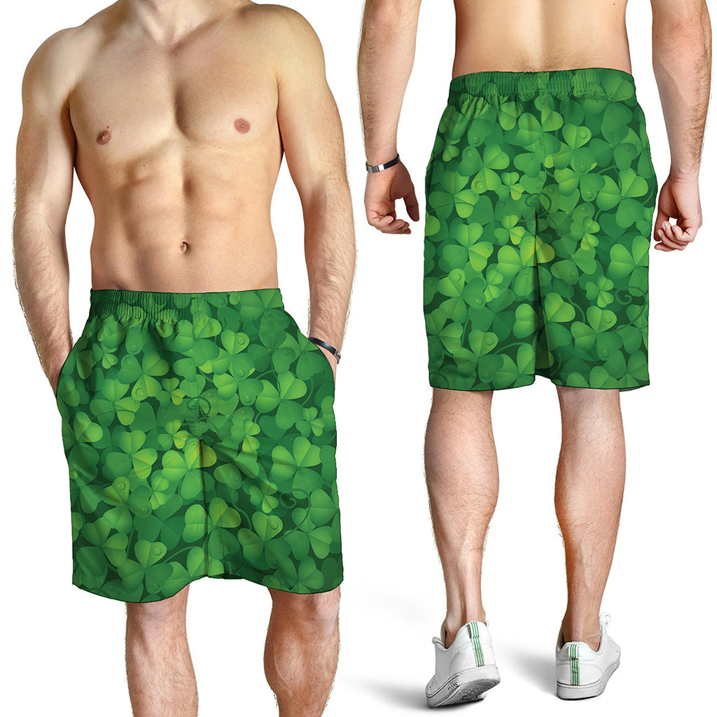 Irish Clover St. Patrick's Day Print Men's Shorts