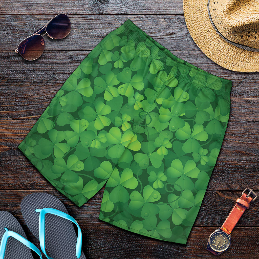 Irish Clover St. Patrick's Day Print Men's Shorts