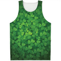 Irish Clover St. Patrick's Day Print Men's Tank Top