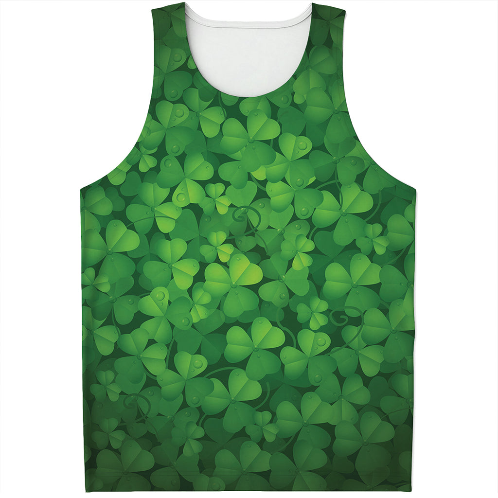 Irish Clover St. Patrick's Day Print Men's Tank Top
