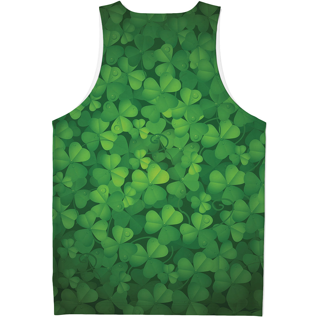 Irish Clover St. Patrick's Day Print Men's Tank Top