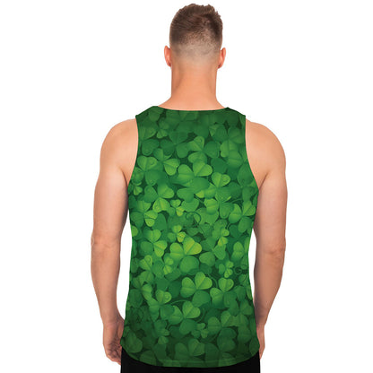 Irish Clover St. Patrick's Day Print Men's Tank Top