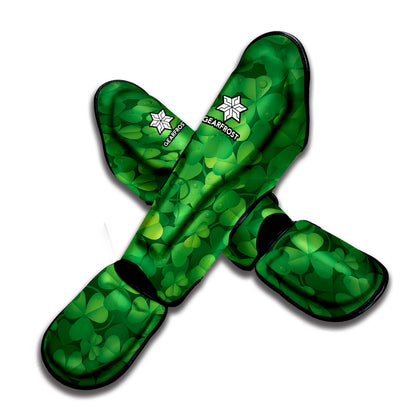 Irish Clover St. Patrick's Day Print Muay Thai Shin Guard