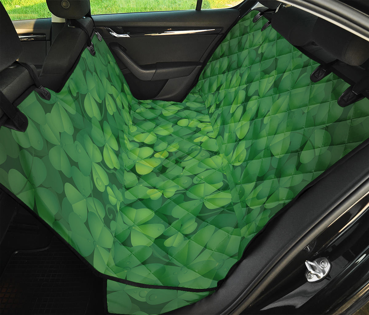 Irish Clover St. Patrick's Day Print Pet Car Back Seat Cover