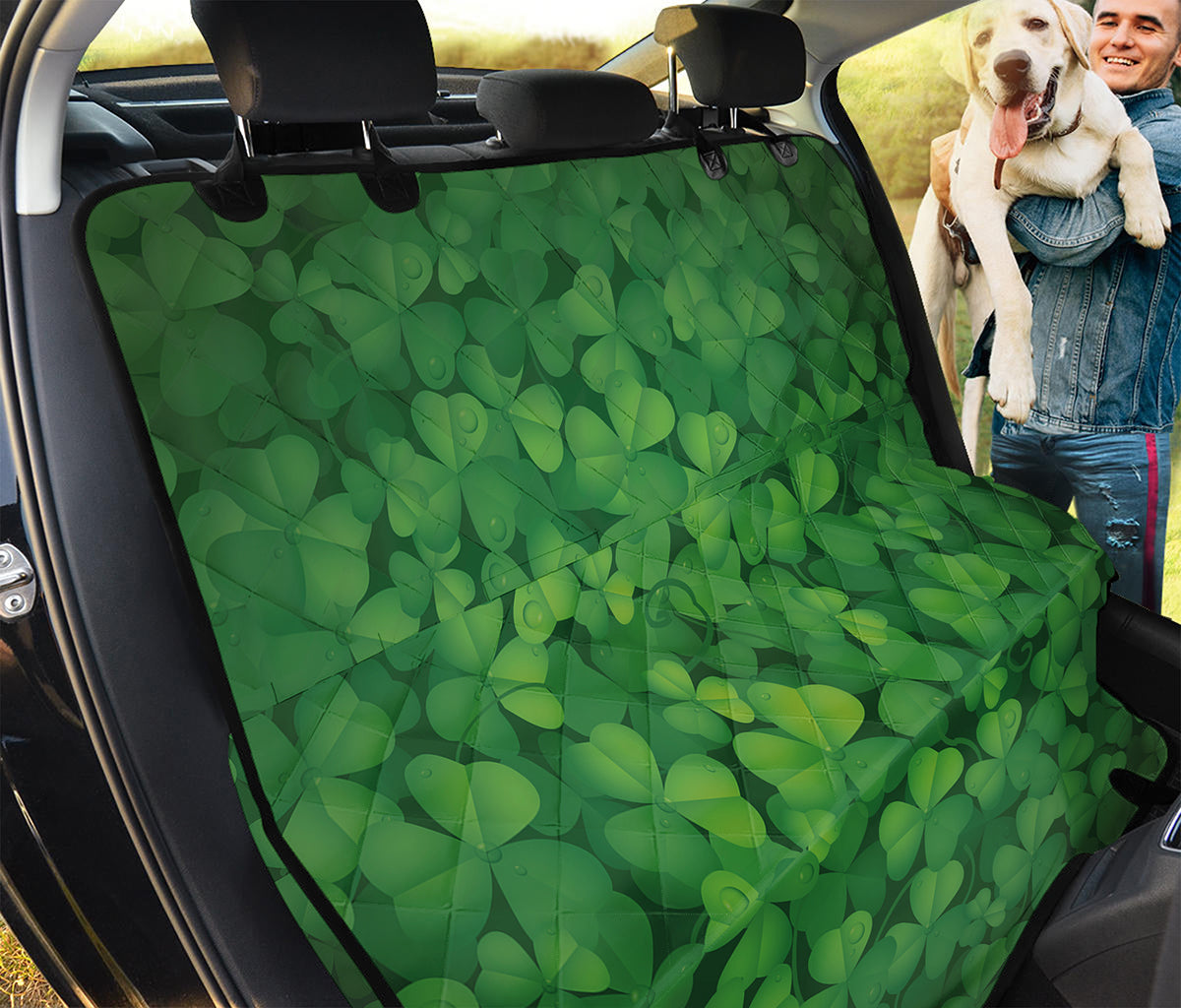 Irish Clover St. Patrick's Day Print Pet Car Back Seat Cover