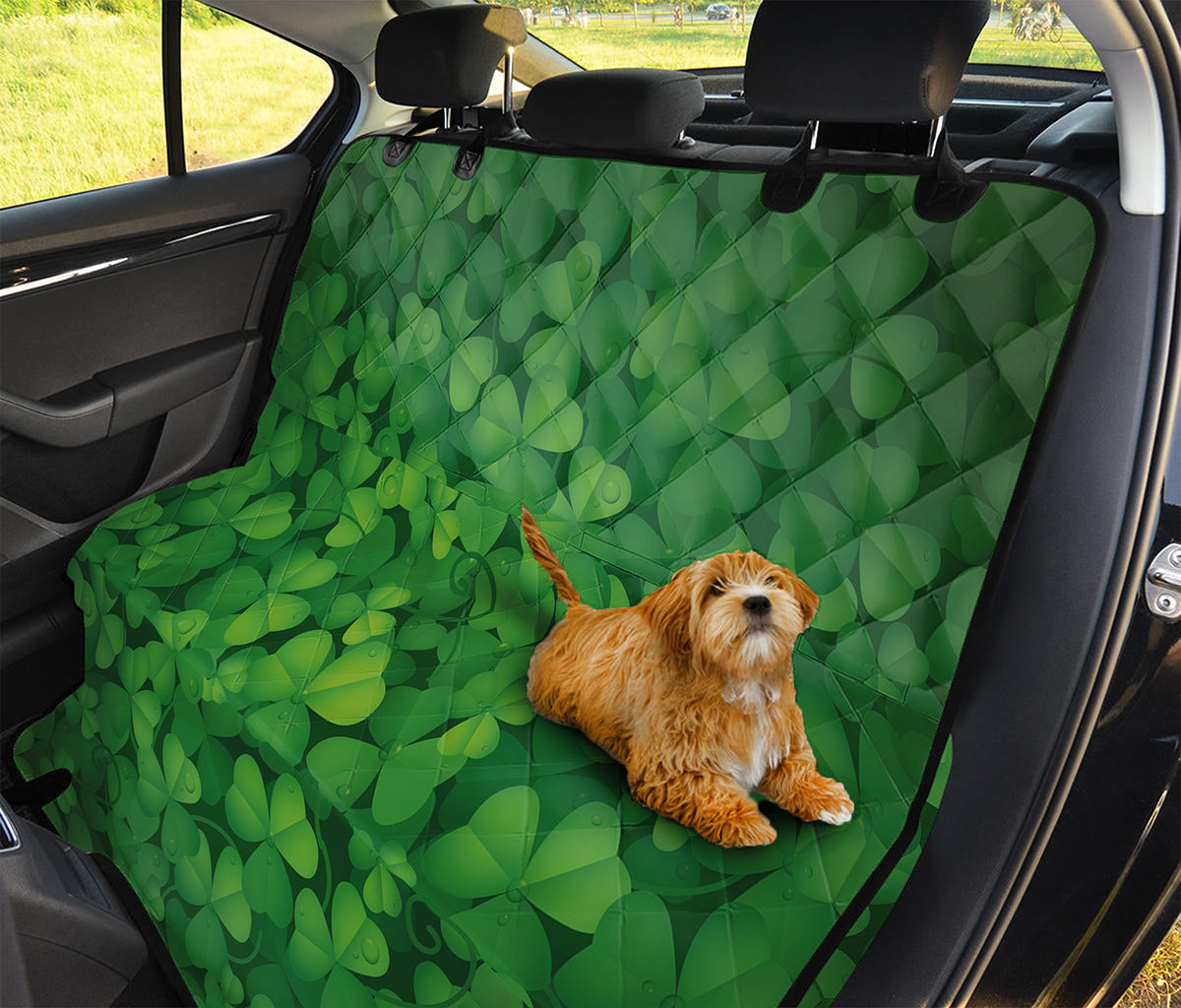 Irish Clover St. Patrick's Day Print Pet Car Back Seat Cover