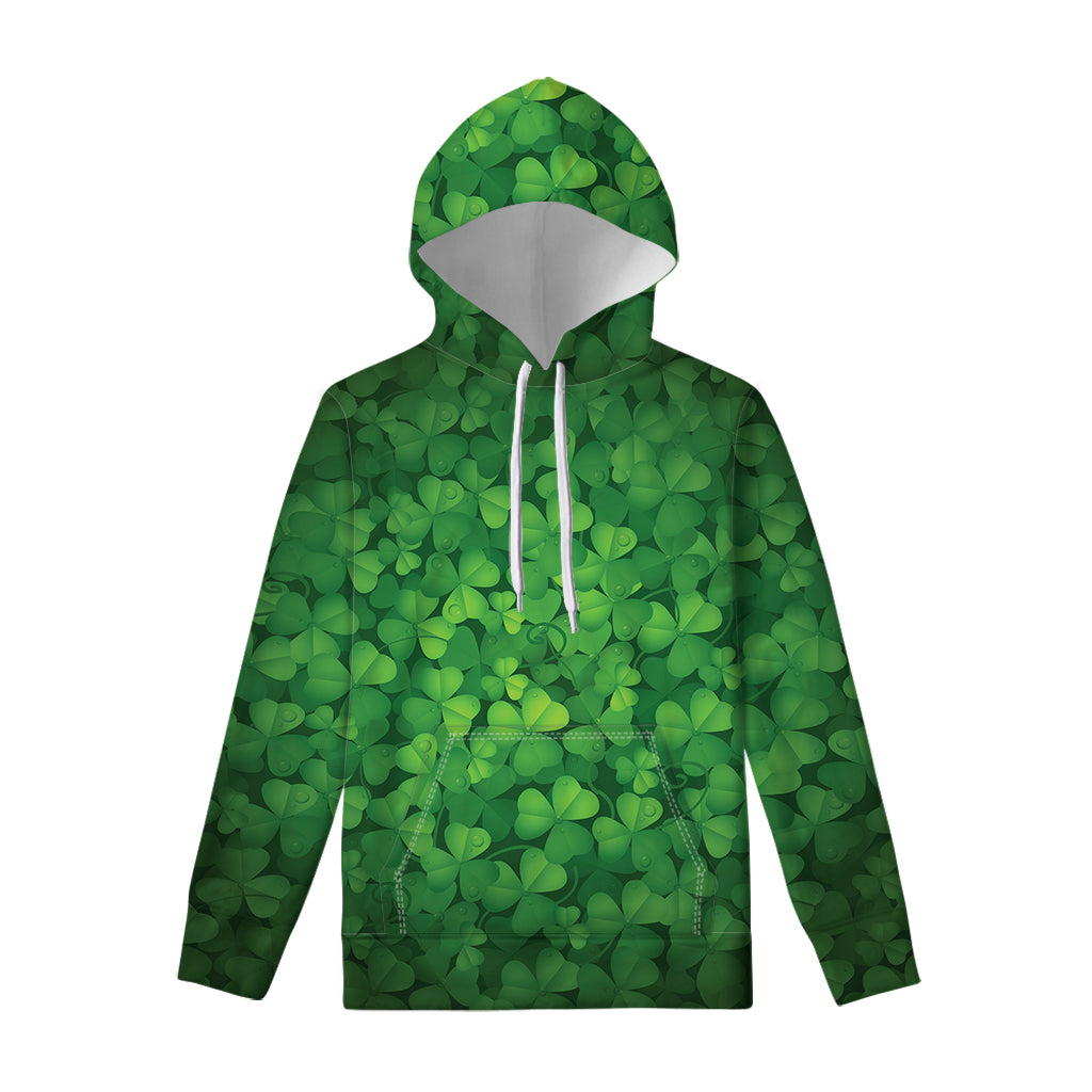 Irish Clover St. Patrick's Day Print Pullover Hoodie