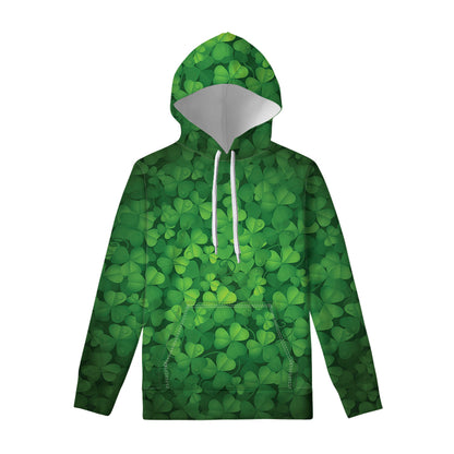 Irish Clover St. Patrick's Day Print Pullover Hoodie