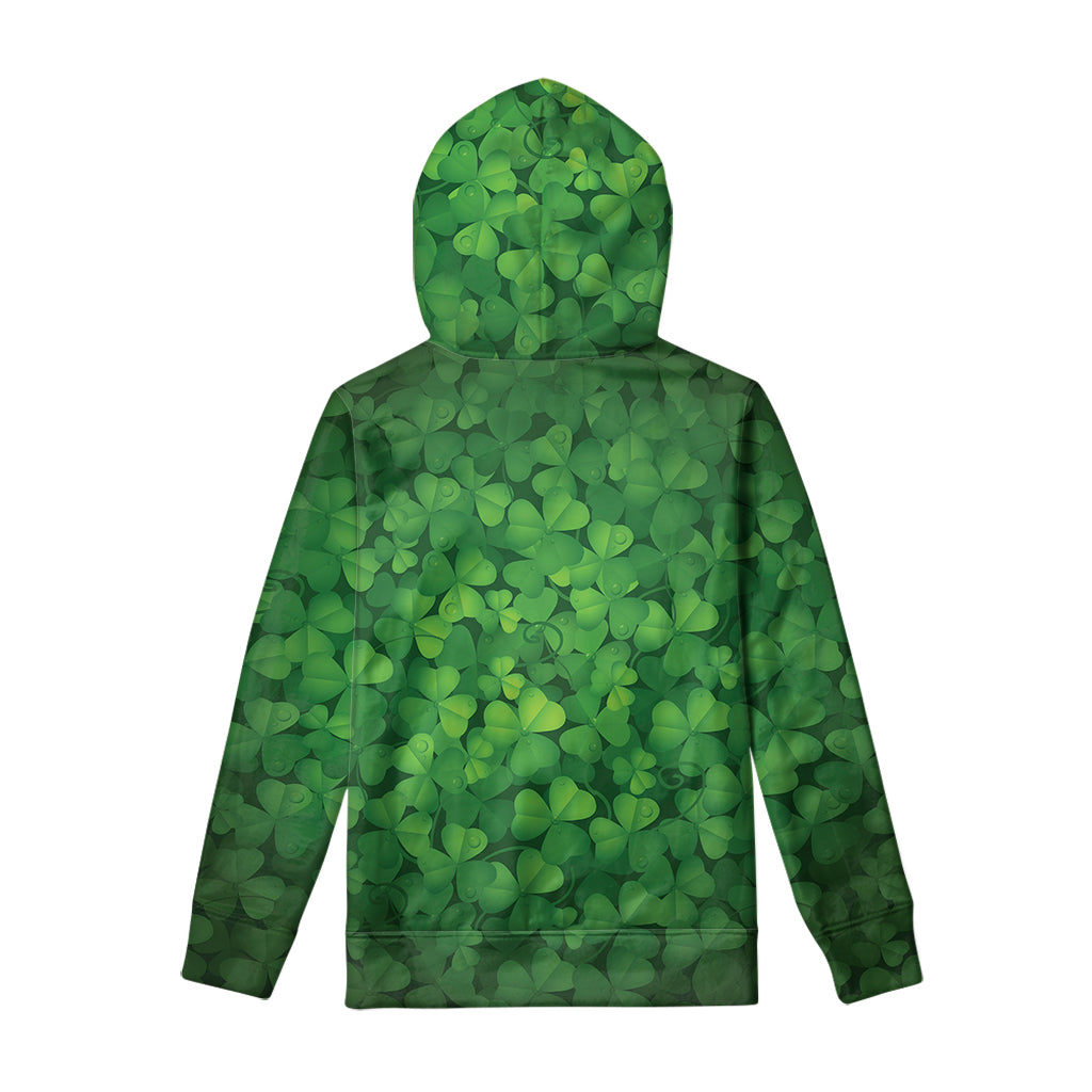 Irish Clover St. Patrick's Day Print Pullover Hoodie