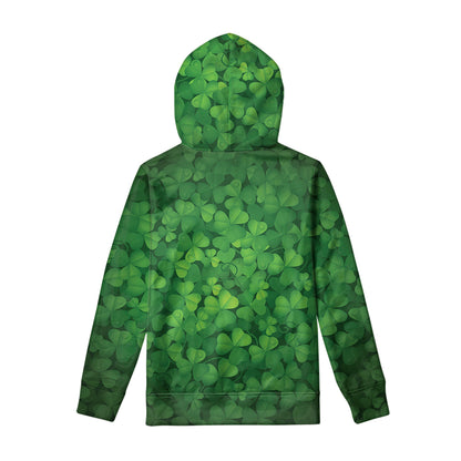 Irish Clover St. Patrick's Day Print Pullover Hoodie