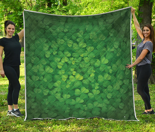 Irish Clover St. Patrick's Day Print Quilt