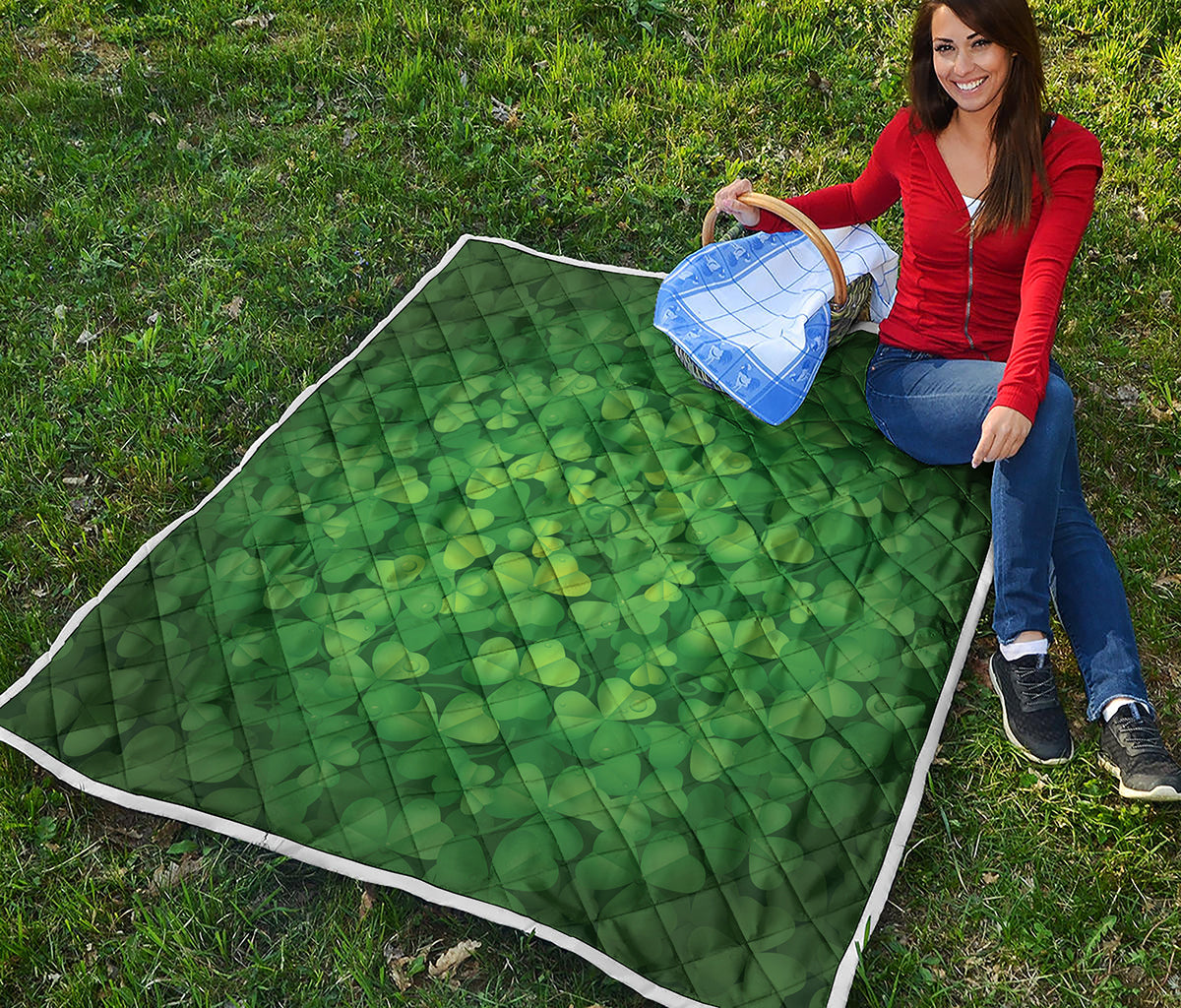 Irish Clover St. Patrick's Day Print Quilt
