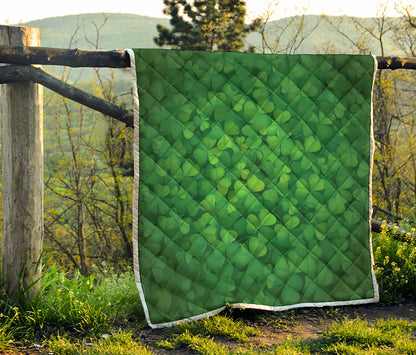 Irish Clover St. Patrick's Day Print Quilt