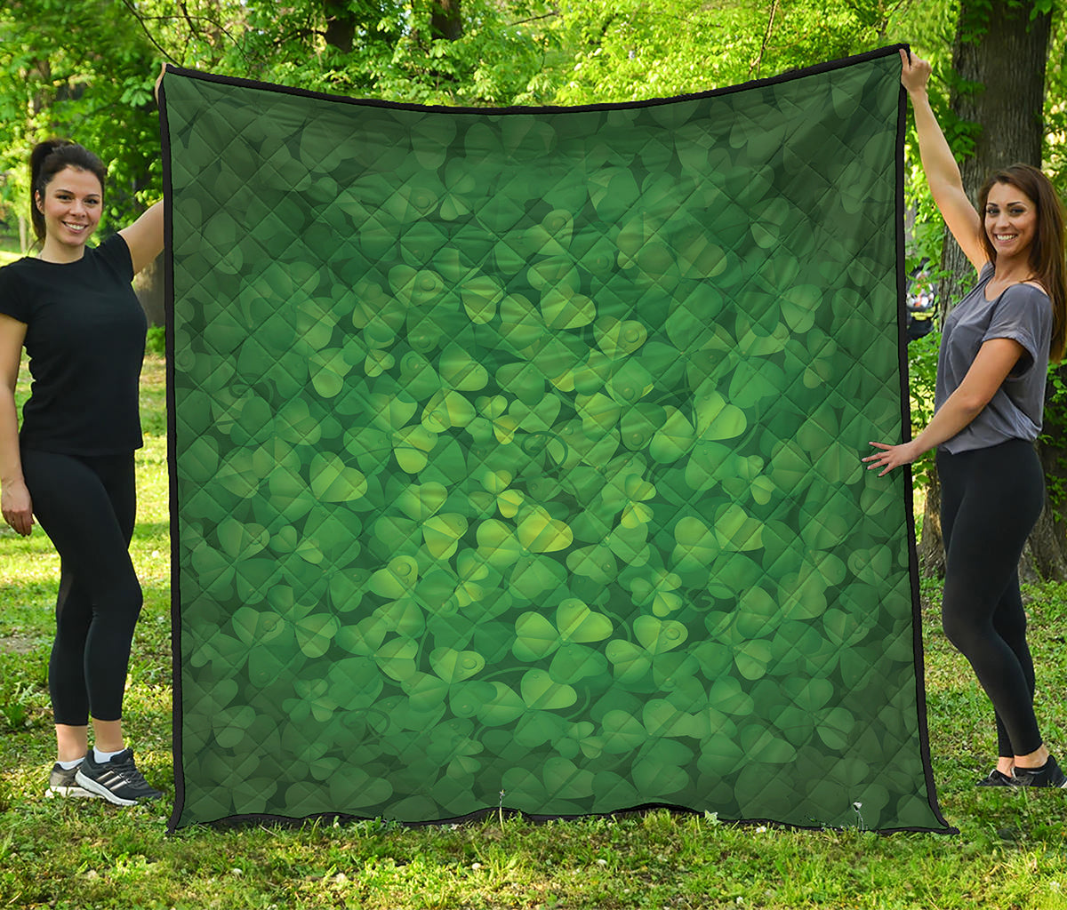 Irish Clover St. Patrick's Day Print Quilt