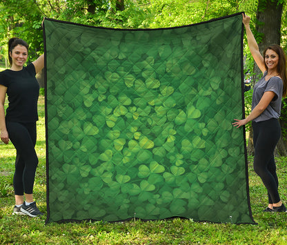 Irish Clover St. Patrick's Day Print Quilt