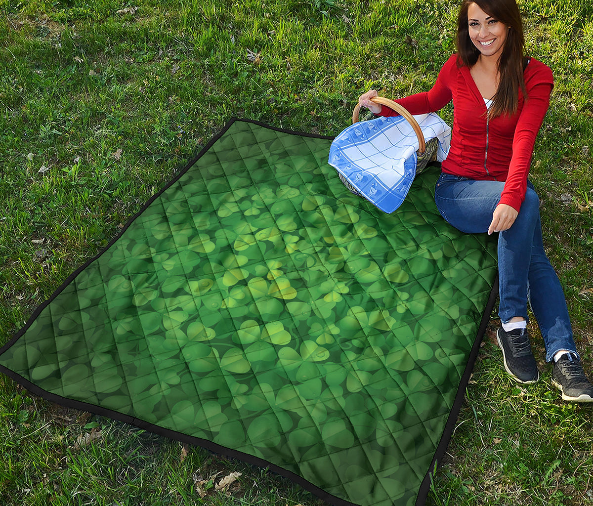 Irish Clover St. Patrick's Day Print Quilt