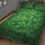 Irish Clover St. Patrick's Day Print Quilt Bed Set