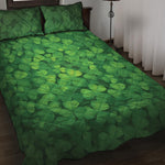 Irish Clover St. Patrick's Day Print Quilt Bed Set