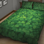 Irish Clover St. Patrick's Day Print Quilt Bed Set
