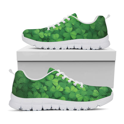 Irish Clover St. Patrick's Day Print White Sneakers