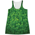 Irish Clover St. Patrick's Day Print Women's Racerback Tank Top