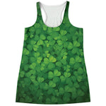 Irish Clover St. Patrick's Day Print Women's Racerback Tank Top