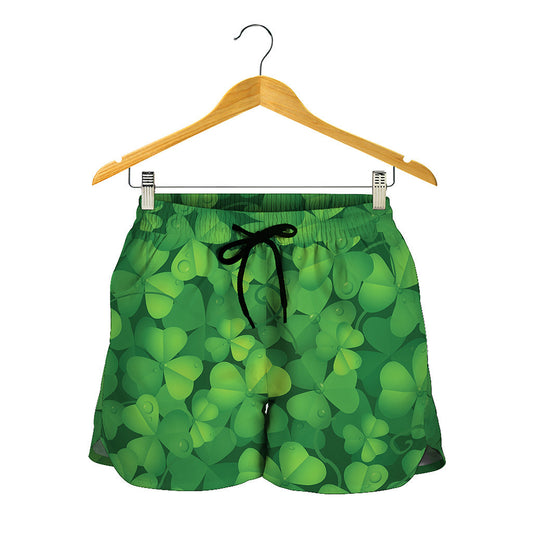 Irish Clover St. Patrick's Day Print Women's Shorts