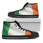 Irish Flag Print Black High Top Shoes