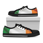 Irish Flag Print Black Low Top Shoes 
