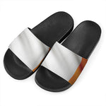 Irish Flag Print Black Slide Sandals