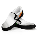 Irish Flag Print Black Slip On Shoes