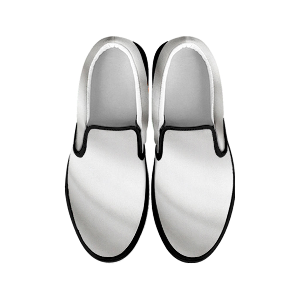Irish Flag Print Black Slip On Shoes