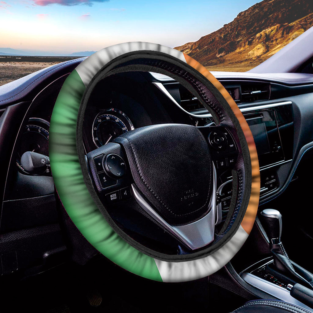 Irish Flag Print Car Steering Wheel Cover