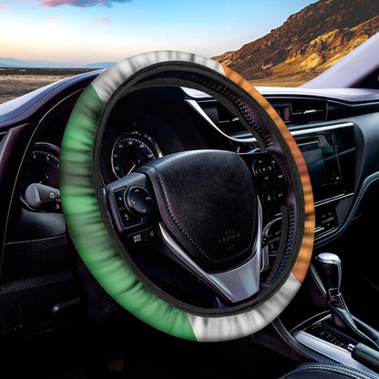 Irish Flag Print Car Steering Wheel Cover
