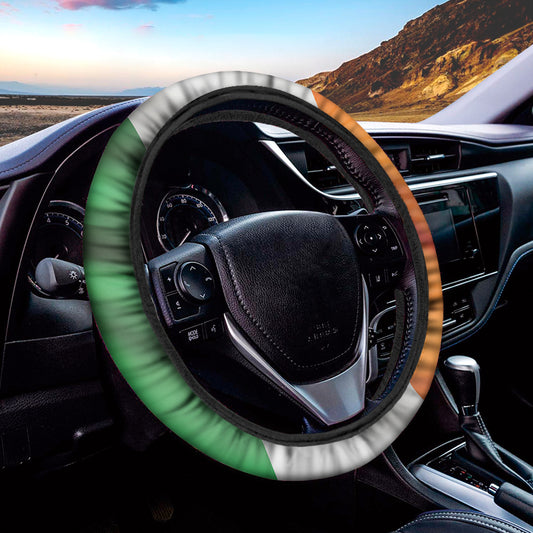 Irish Flag Print Car Steering Wheel Cover