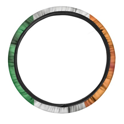 Irish Flag Print Car Steering Wheel Cover