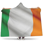 Irish Flag Print Hooded Blanket