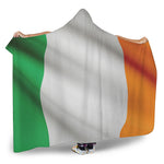Irish Flag Print Hooded Blanket