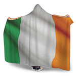 Irish Flag Print Hooded Blanket