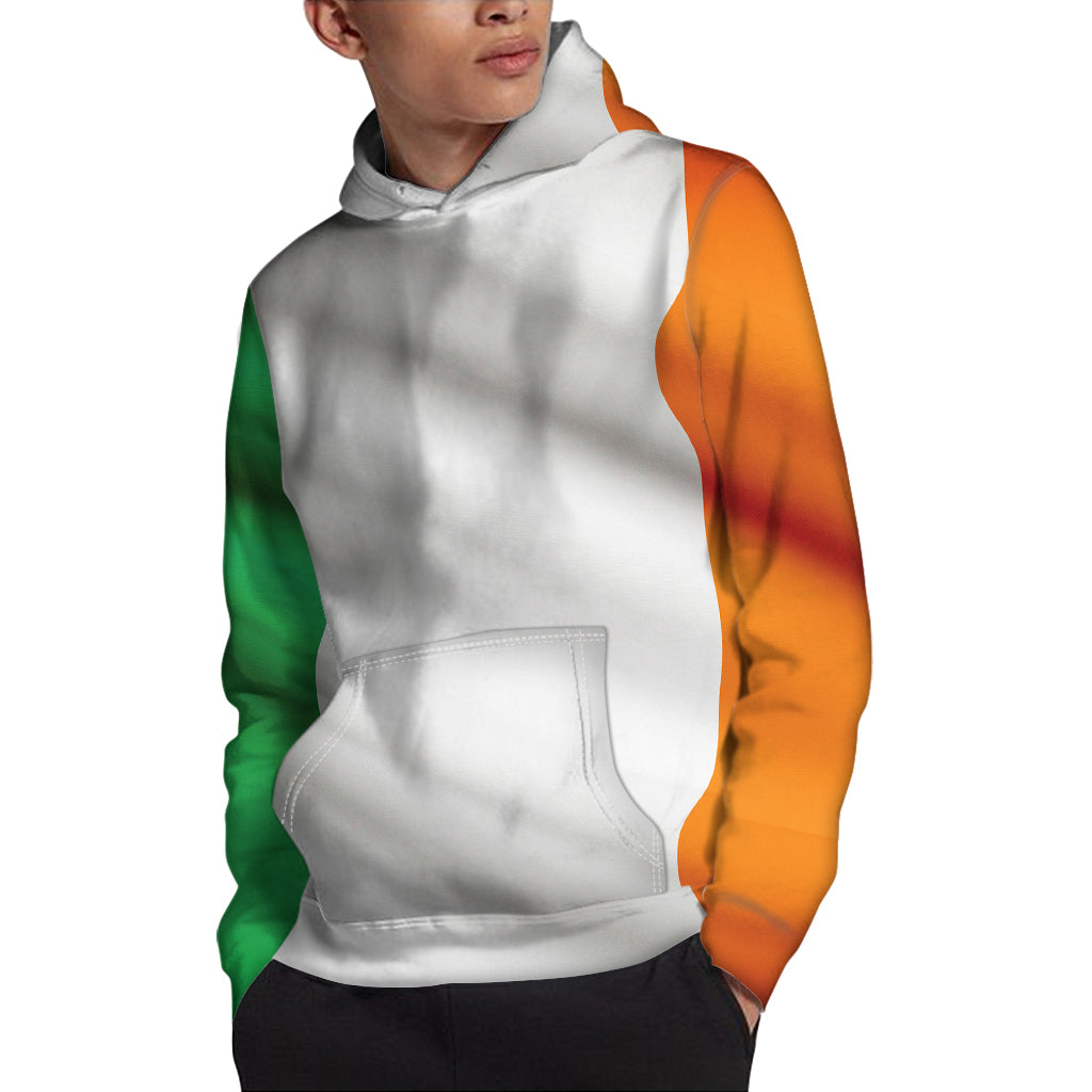 Irish Flag Print Pullover Hoodie
