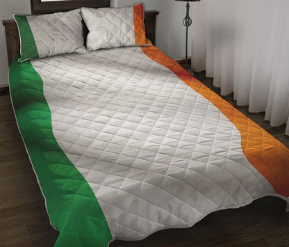 Irish Flag Print Quilt Bed Set