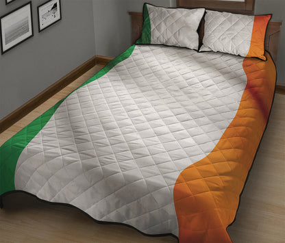 Irish Flag Print Quilt Bed Set