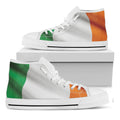 Irish Flag Print White High Top Sneakers