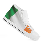 Irish Flag Print White High Top Shoes