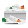 Irish Flag Print White Low Top Sneakers