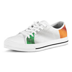 Irish Flag Print White Low Top Shoes
