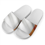 Irish Flag Print White Slide Sandals