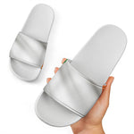 Irish Flag Print White Slide Sandals